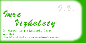 imre vizkelety business card